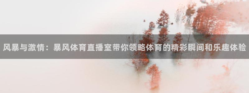 新球体育比分网：风暴与激情：暴风体育直播室带你领略体育的精彩瞬间和乐趣体验